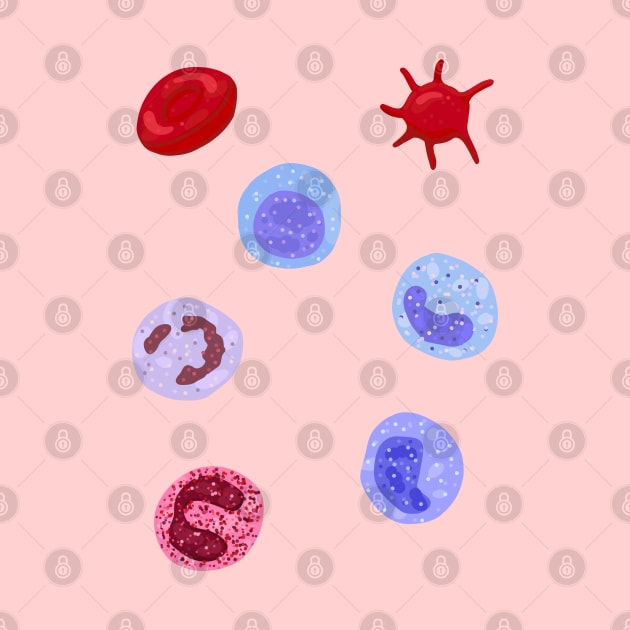 Hand Drawn Normal Blood Cells Pack by Sofia Sava