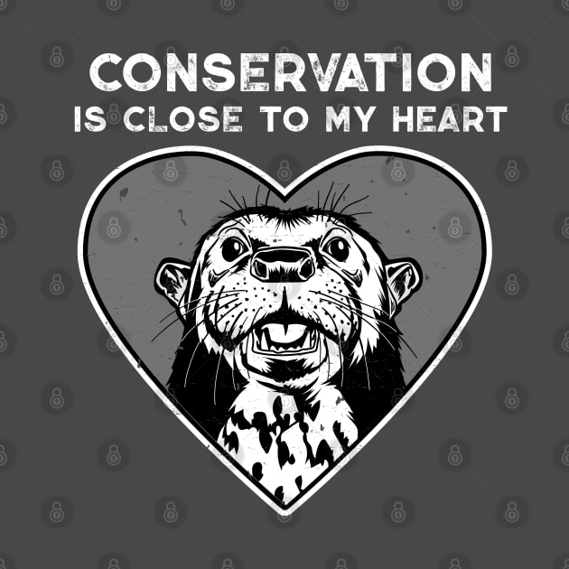 Otter Conservation Heart by Peppermint Narwhal