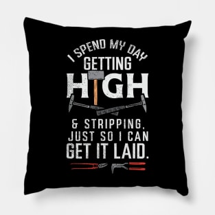 Funny Roofer Quote Pillow
