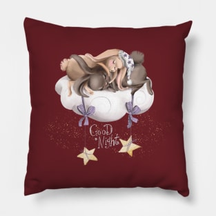 Sleeping Bunnies Pillow