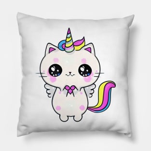 Kawaii Caticorn Unicorn Cat Kittycorn Pillow