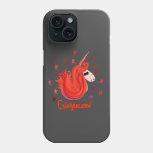 The Adventures of Gingercorn, the Freckled Face, Redheaded Unicorn Phone Case