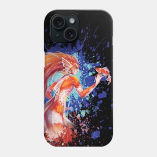 Koi Mermaid - Blue Splatter Phone Case