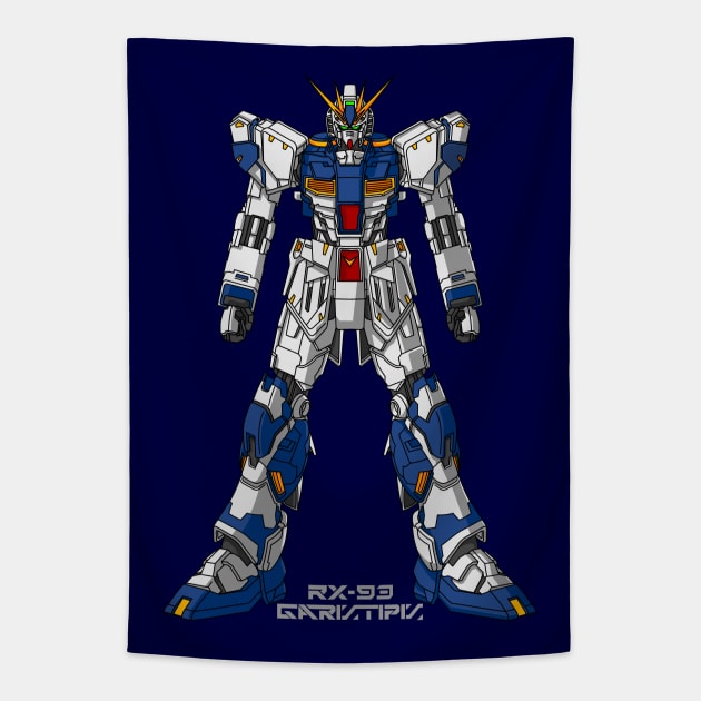 Gundam NU Simple Version Tapestry by garistipis