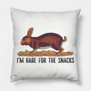 I'm Hare For The Snacks Pillow