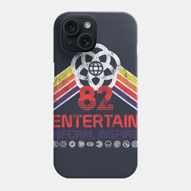 Epcot Center 1982 Vintage Pavilion Logo - Entertain, Inform, Inspire - Retrocot Phone Case by retrocot