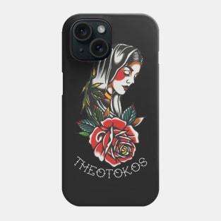 Theotokos American Traditional Tattoo Flash Virgin Mary Phone Case