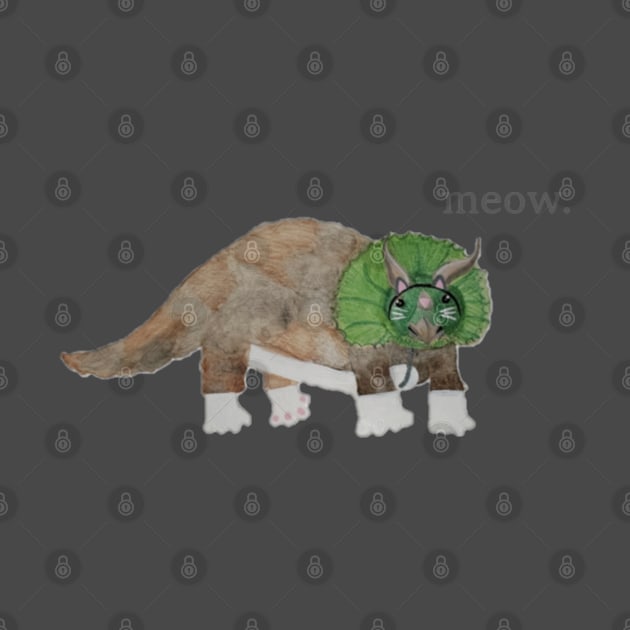 Triceratortie Dinosaur Kitty by Art by Bronwyn