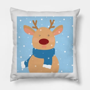 Deer and snow 🌨 Pillow