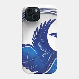 Blue Phoenix Rising Artwork No. 945 Phone Case