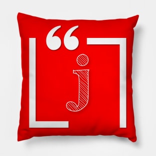 Letter J: Monogram Initial letter j Pillow