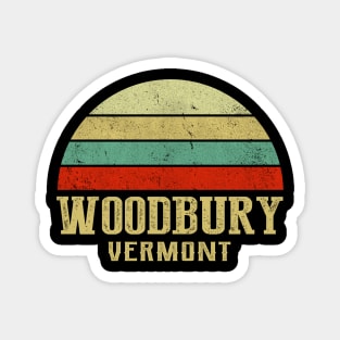 WOODBURY VERMONT Vintage Retro Sunset Magnet