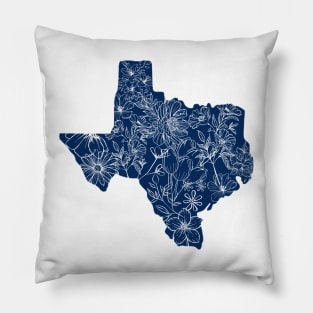 Texas State Map Pillow