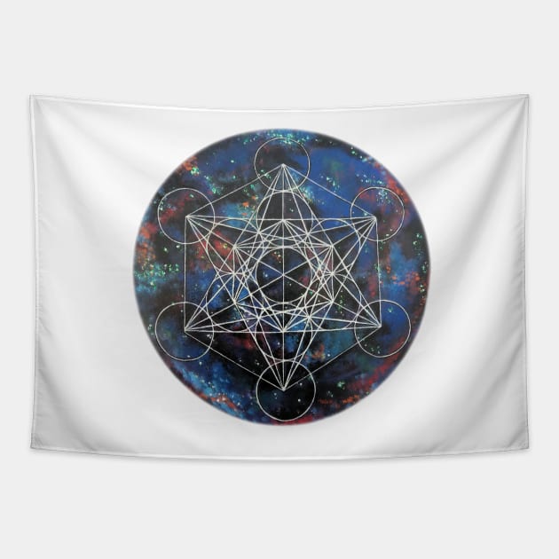 Metatron's Cube Tapestry by KamakshiCrystals