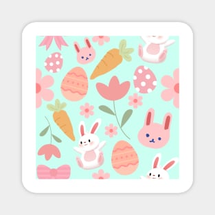 Pastel Bunny Print Magnet