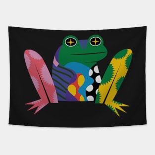 Geometric Frog Tapestry