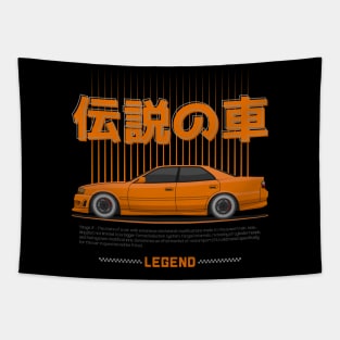 Tuner Orange Chaser JDM Tapestry