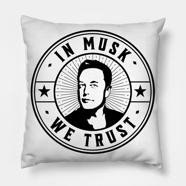 Elon Musk Pillow by valentinahramov