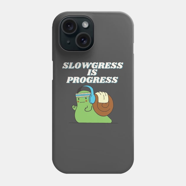 Slowgress - Gym Snail Phone Case by J_Joseph_Designs