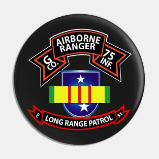 G Co 75th Ranger - 23rd ID VN Ribbon - LRSD Pin