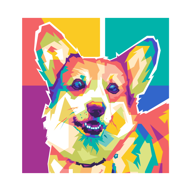 sweet and cute pop art dog by Rizkydwi