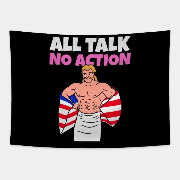 All Talk No Action Tapestry by ZenCloak