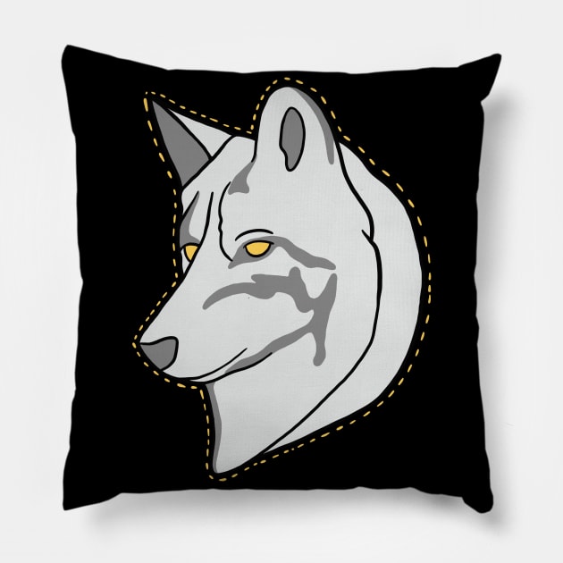 Wolf Glowing in the Dark Pillow by isstgeschichte