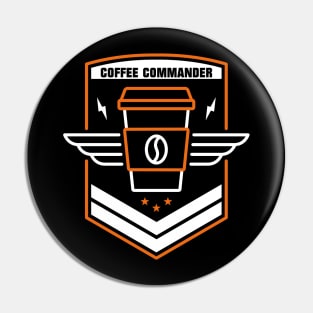 Coffee Commander Pin