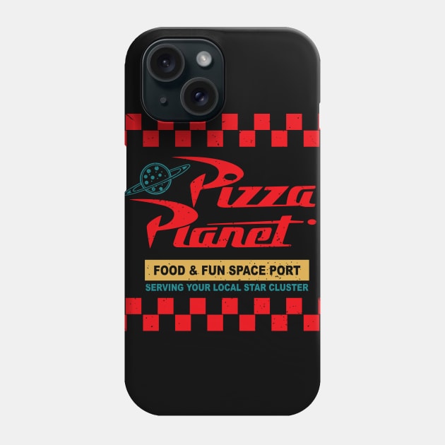 Pizza Planet Color Phone Case by Alema Art