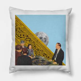 Games For May - Surreal/Collage Art Pillow