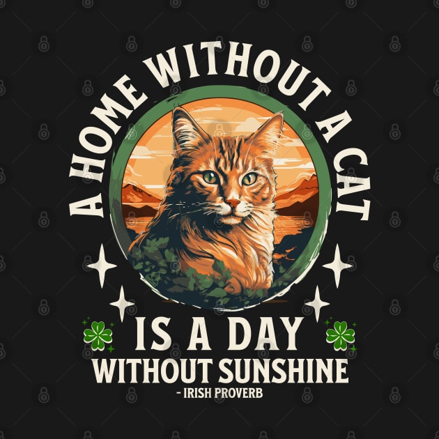 A DAY WITHOUT A CAT IRISH PROVERB Kitty Design by ejsulu