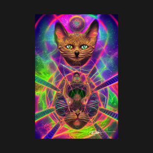 Trippy Cat Vibes 3 T-Shirt