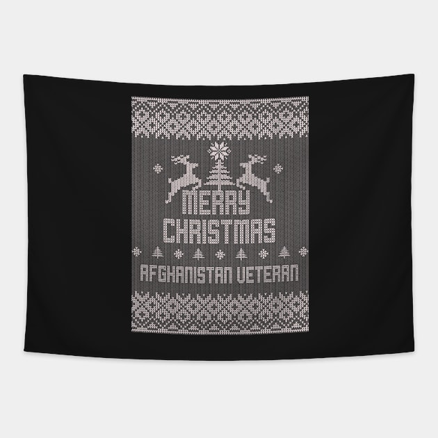 Merry Christmas AFGHANISTAN VETERAN Tapestry by ramiroxavier