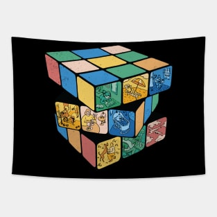 Life's Puzzle Cube Tapestry