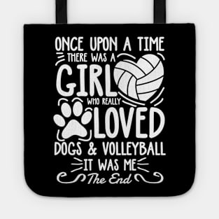 A Girl Who Really Loved Dogs and Volleyball Tote