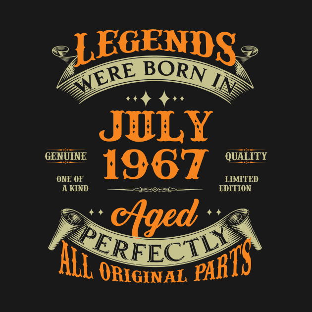 56th Birthday Gift Legends Born In July 1967 56 Years Old by Schoenberger Willard