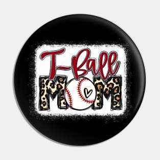 T-ball Mom Leopard Shirt Tee Ball Mom Pin