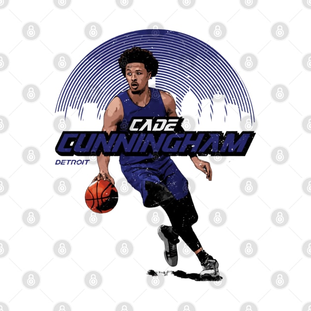 Cade Cunningham Detroit Skyline by MASTER_SHAOLIN