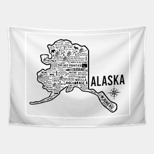 Alaska Map Tapestry