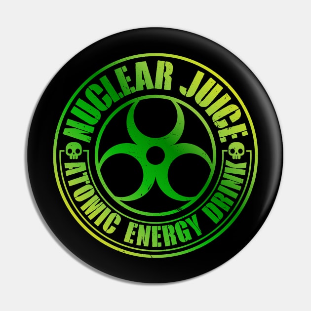 Nuclear Juice Atomic Energy Drink Pin by BRAVOMAXXX