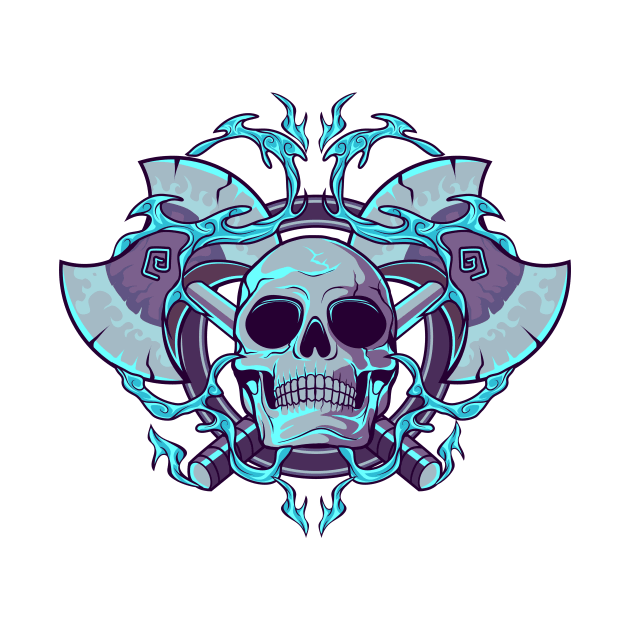 Warrior Skull by DionArts