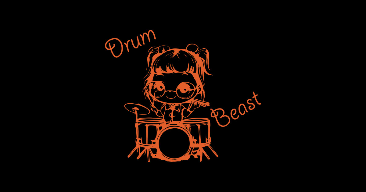 Drum Beast Drum Beast Sticker TeePublic