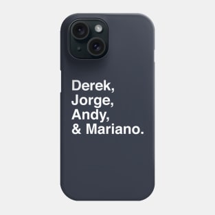 Yankees Core Four - White Phone Case