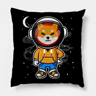 Hiphop Astronaut Shiba Inu Coin To The Moon Crypto Token Shib Army Cryptocurrency Wallet HODL Birthday Gift For Men Women Pillow