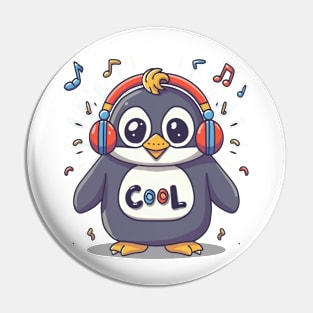 Cool penguin Pin