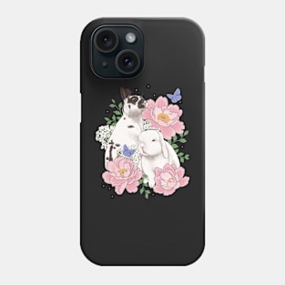 Bunnies and Peonies Phone Case