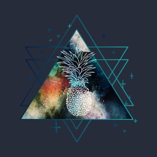 Galaxy Geometric Summer Pineapple T-Shirt