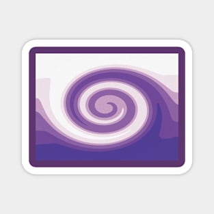 White to Deep Purple Swirl Design Magnet