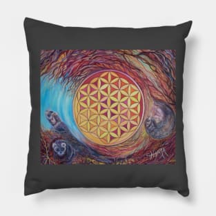 Flower of Life, element earth Pillow