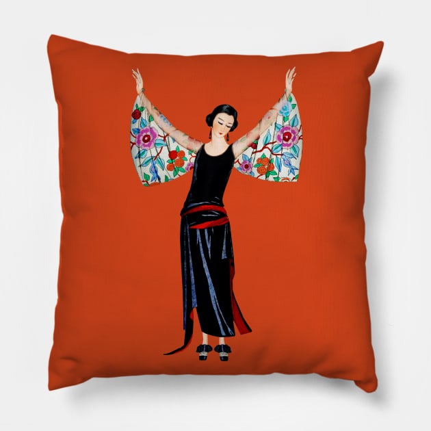 Vintage Art Deco 20s Style Pillow by AlondraHanley